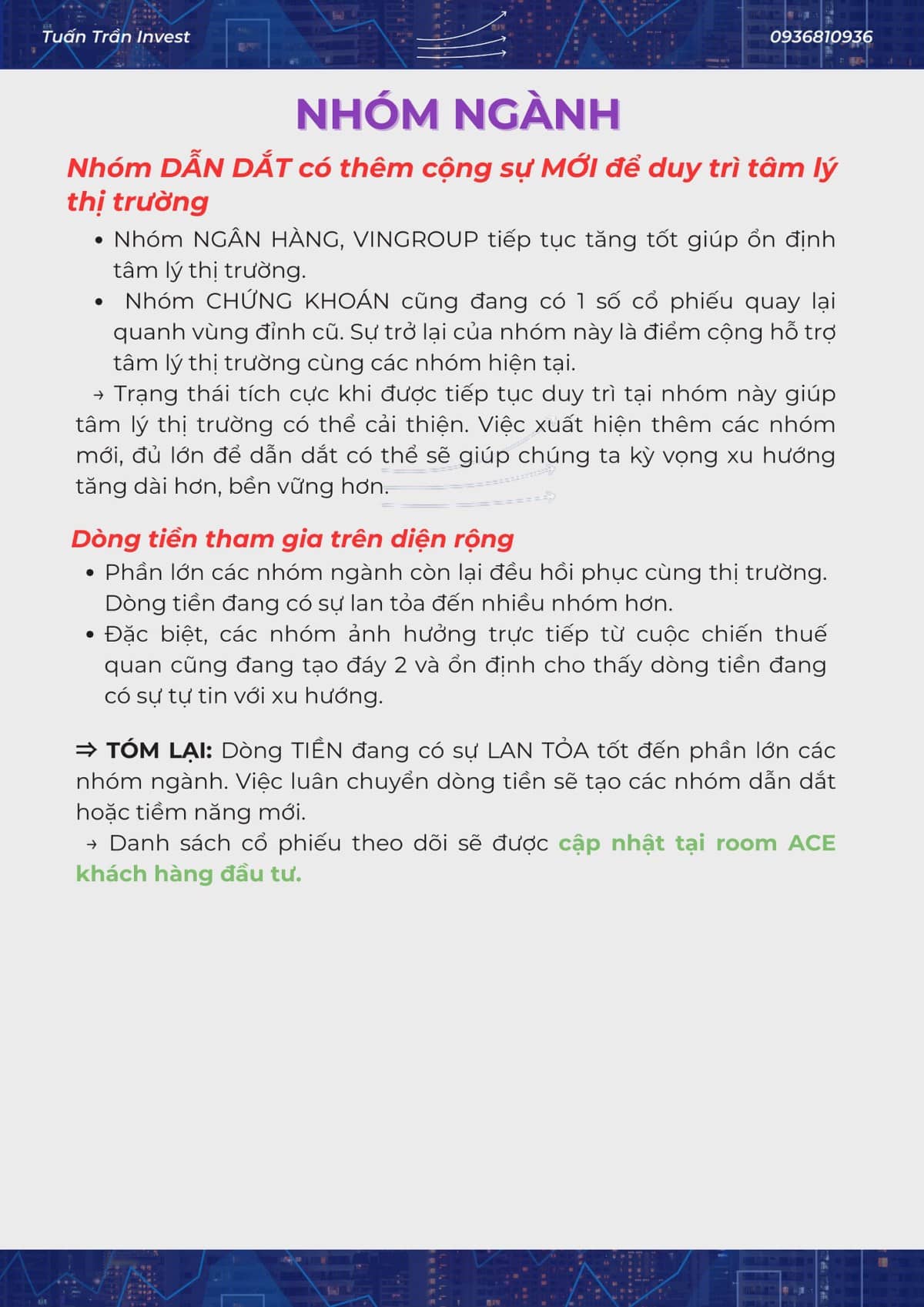 Tín hiệu tạo đáy sớm