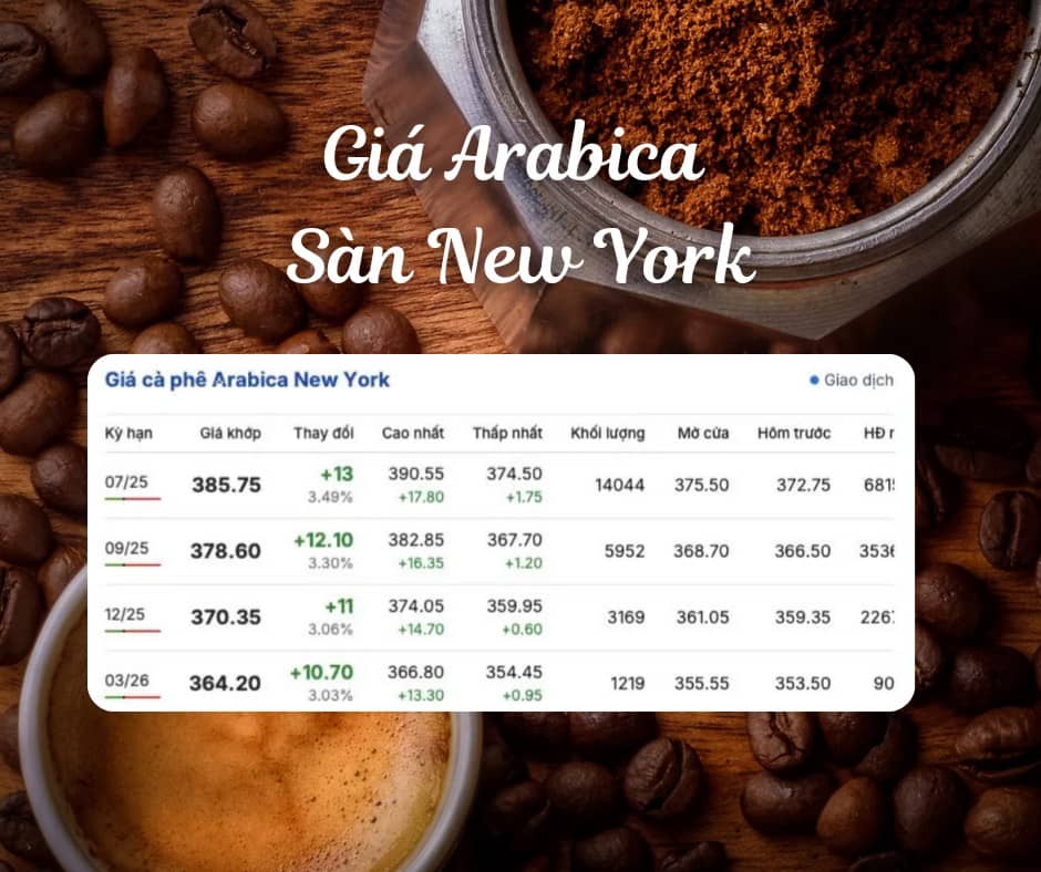 Diễn biến giá cà phê ngày 24/4/2025: Arabica tăng vọt, Robusta giảm nhẹ – thị trường căng thẳng vì Brazil