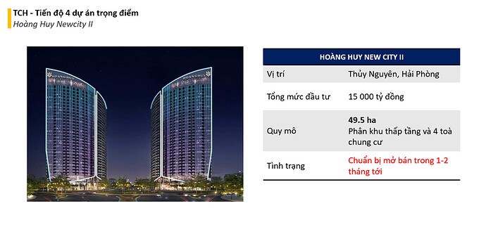 TCH - Tiến độ 4 đại dự án