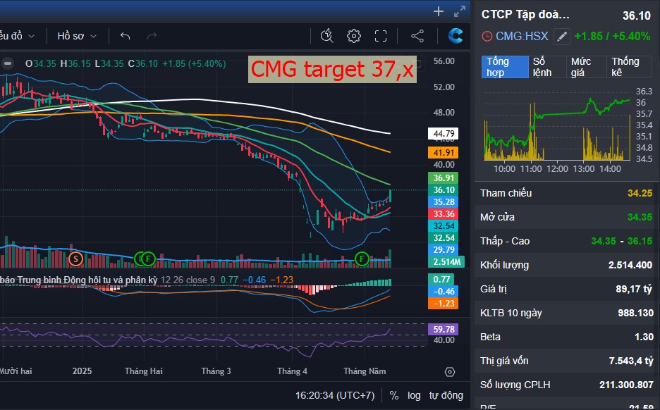 Điểm đảo chiều CMG - LPB dẫn dắt sóng tăng ngân hàng - tận hưởng chiến thắng
