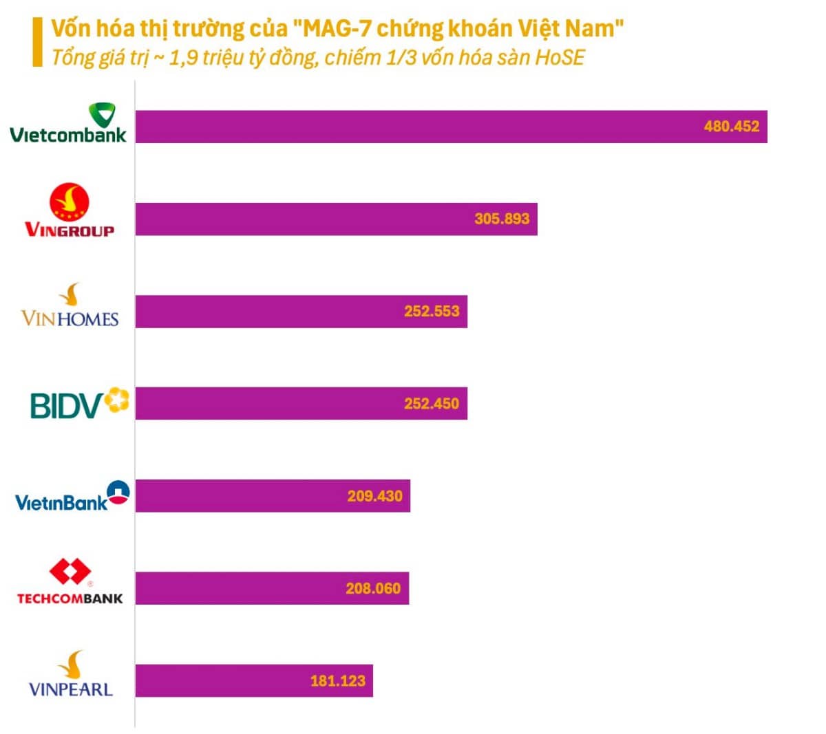 MAG-7 phiên bản Việt: 7 'ông lớn' chiếm 1/3 thị trường – Quyền lực, lệch pha và bước ngoặt sắp tới