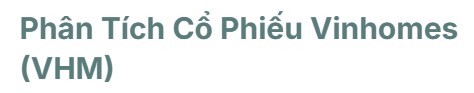 Update VHM: Hiểu đơn giản cổ phiếu BĐS nhà họ Vin