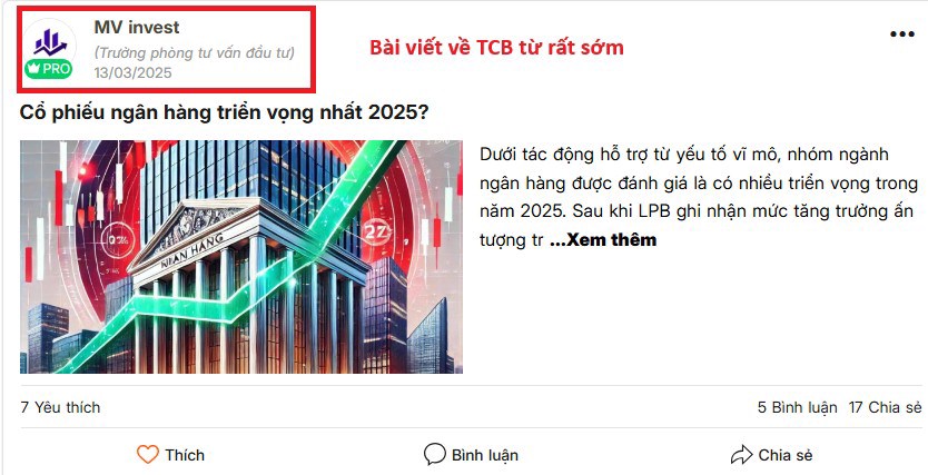 TCB - Leader ngân hàng, cổ phiếu mạnh nhất ngành bank thời gian tới
