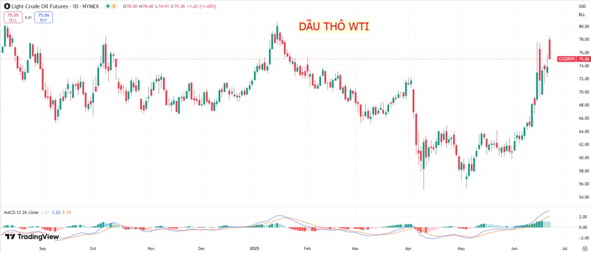 Dầu WTI tháng 8/25 - CLEQ25: Hồi phục trong tuần qua!