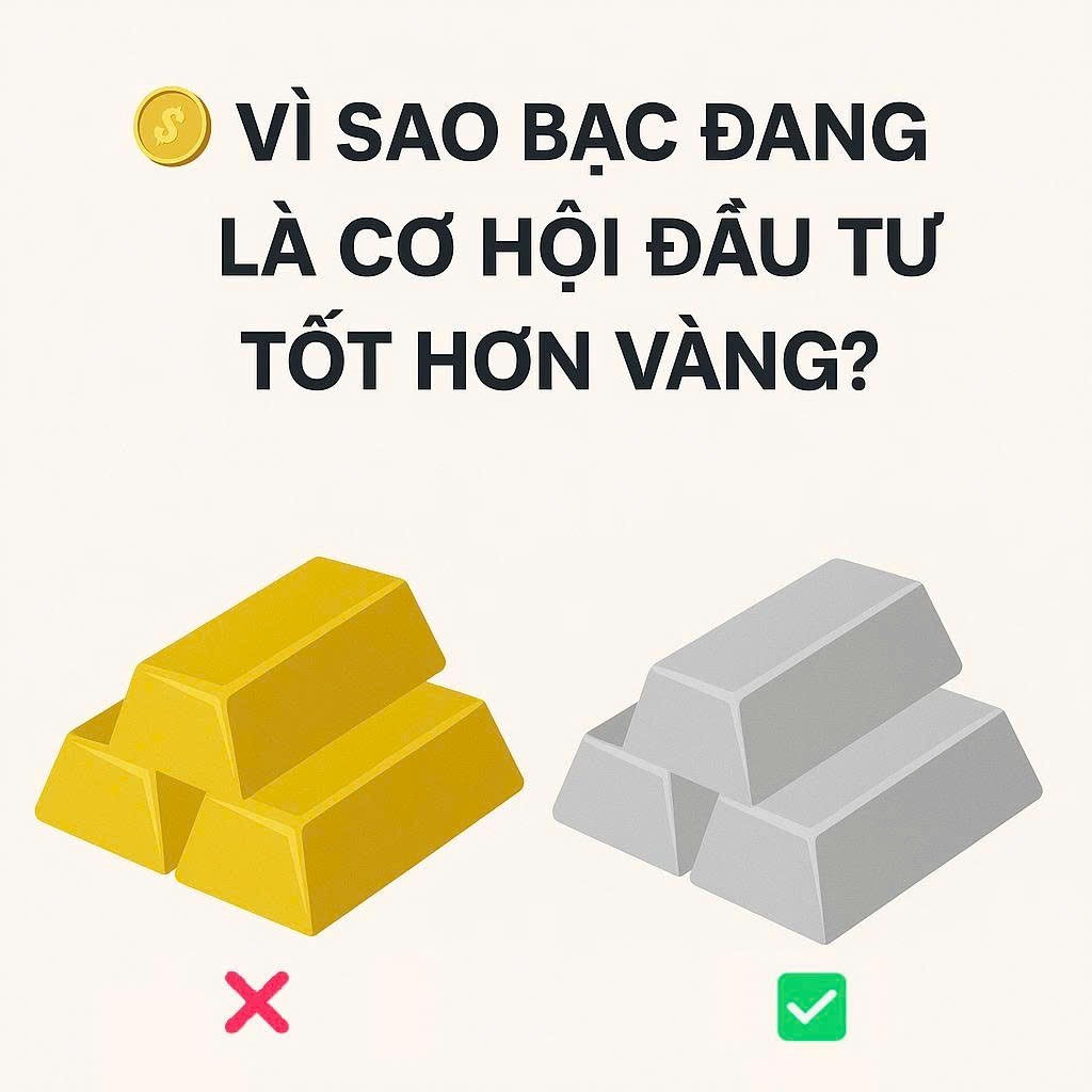 Vì sao bạc đang là cơ hội đầu tư tốt hơn vàng?