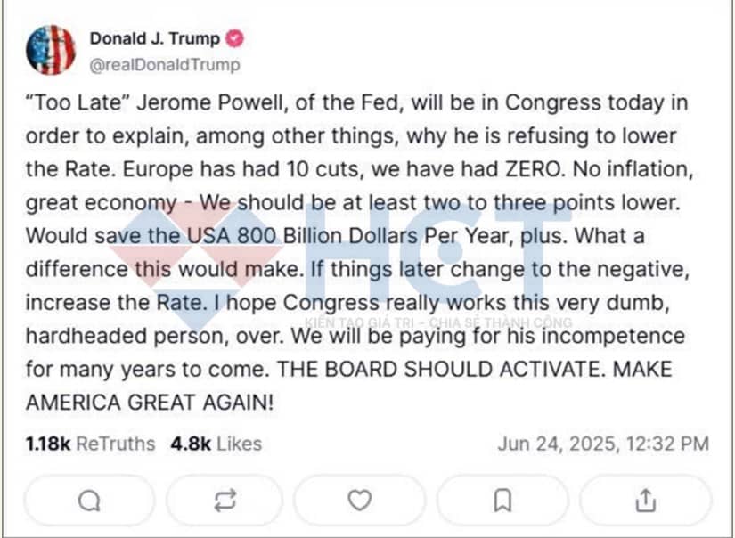 Trump liên tục gây sức ép: Vì sao Powell vẫn không cắt lãi suất?