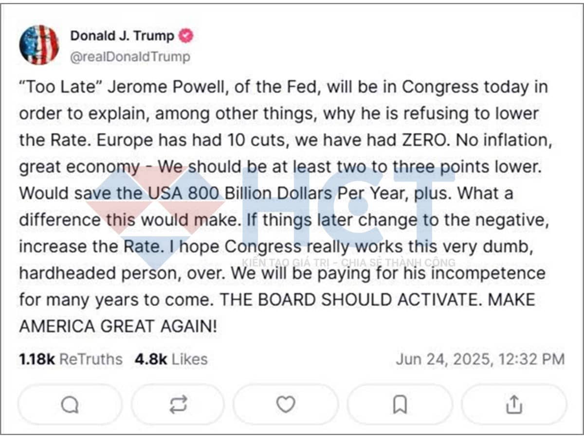 Trump liên tục gây sức ép: Vì sao Powell vẫn không cắt lãi suất?