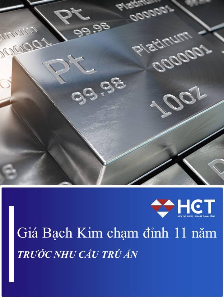 👉 Giá Bạch Kim chạm đỉnh 11 năm trước nhu cầu trú ẩn thay Vàng, chạm ngưỡng 1.440$/ounce, mức cao nhất  ...