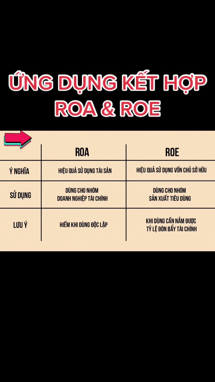 Ứng dụng kết hợp ROA & ROE