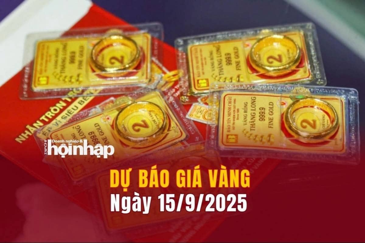 Dự báo giá vàng 15/9: Vàng nhẫn, vàng miếng tiếp tục rớt thang