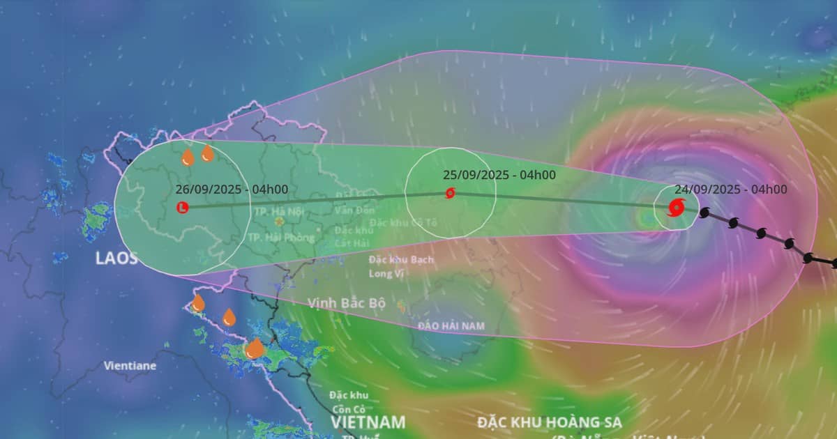 Siêu bão Ragasa hướng về Quảng Ninh - Hải Phòng, rủi ro thiên tai cấp 3