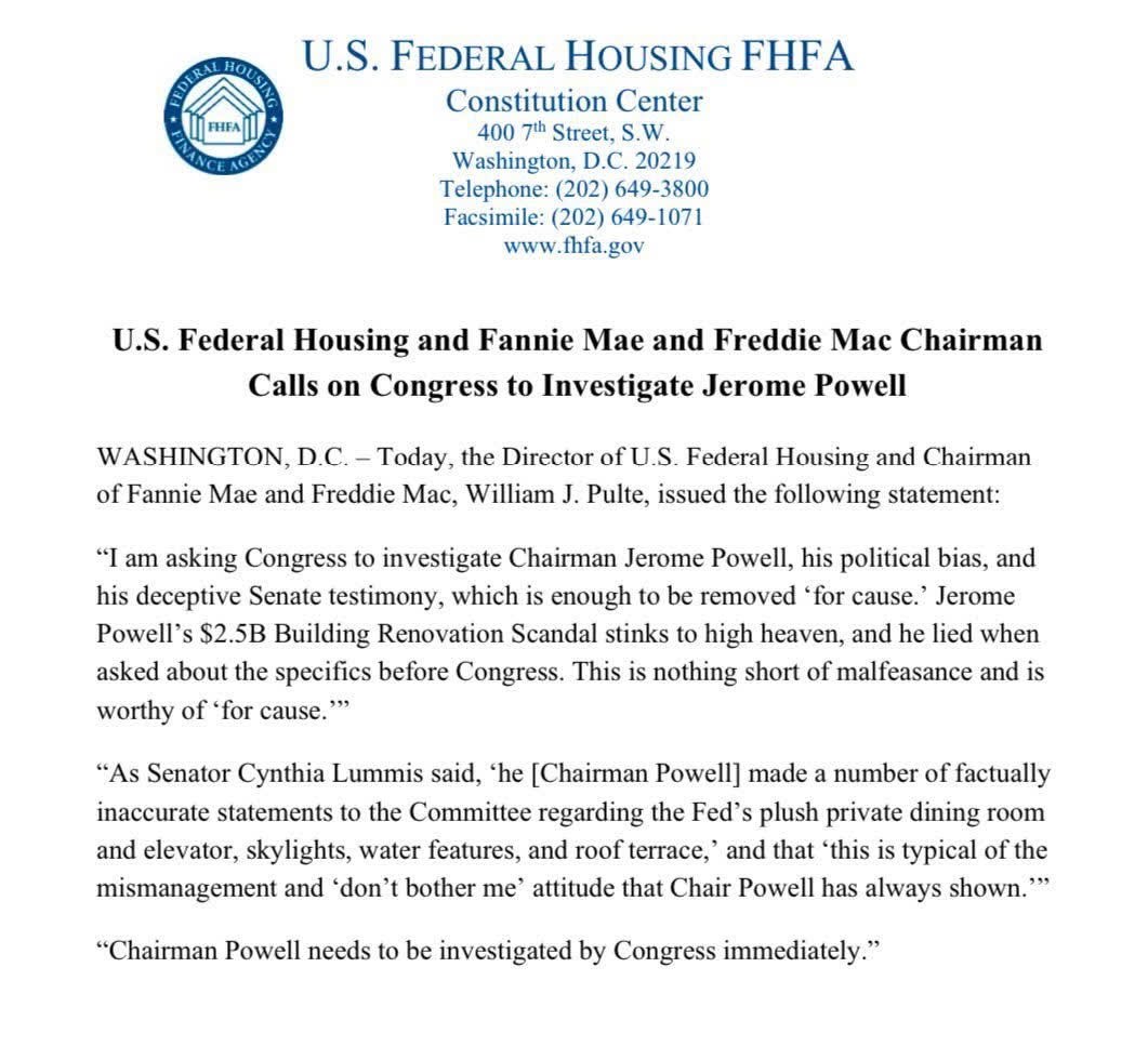 Chấn Động Tài Chính Mỹ: Chủ tịch Fed Powell Đối Mặt Nguy Cơ Bị Điều Tra và Bãi Nhiệm