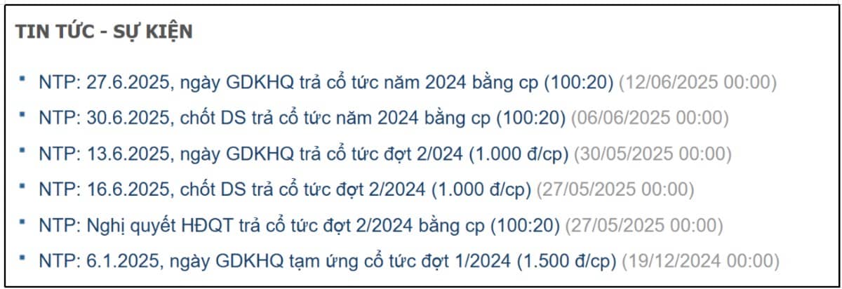NTP - Chi phí giá vốn giảm và câu chuyện thoái vốn
