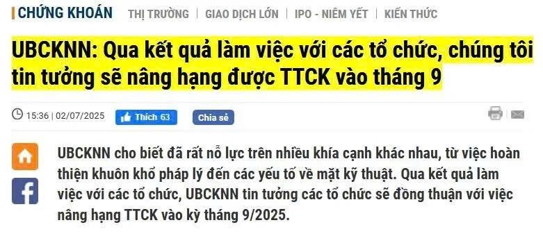 Chứng khoán Việt Nam sắp nâng hạng: Cơ hội vàng hay chỉ là kỳ vọng?