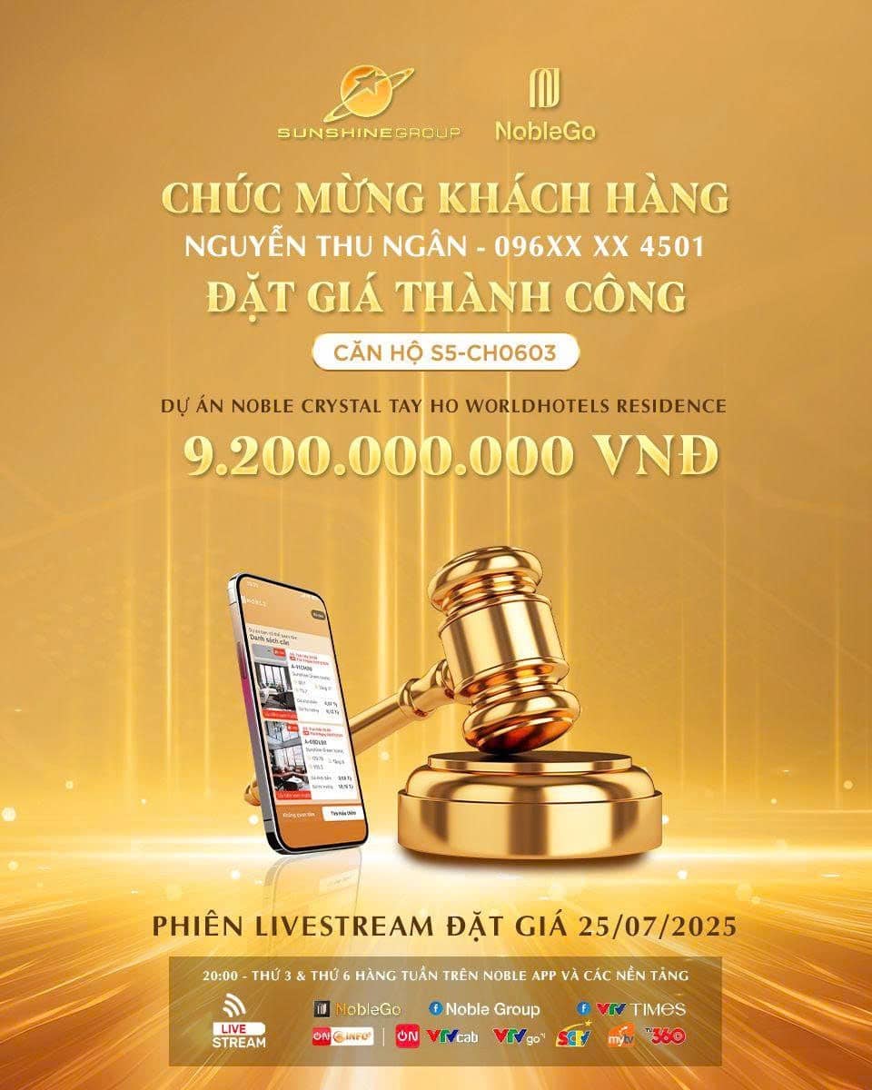 Căn hộ hàng hiệu 5 sao tại Ciputra được “chốt deal” với giá bất ngờ trên livestream của Sunshine Group  ...