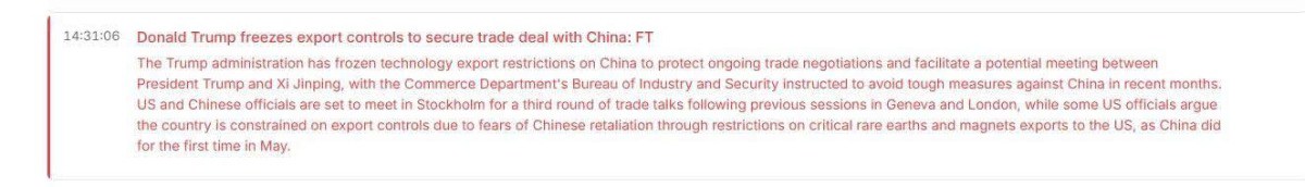 Chính quyền Trump đóng băng các biện pháp hạn chế xuất khẩu công nghệ sang Trung Quốc nhằm thúc đẩy đàm phán thương mại