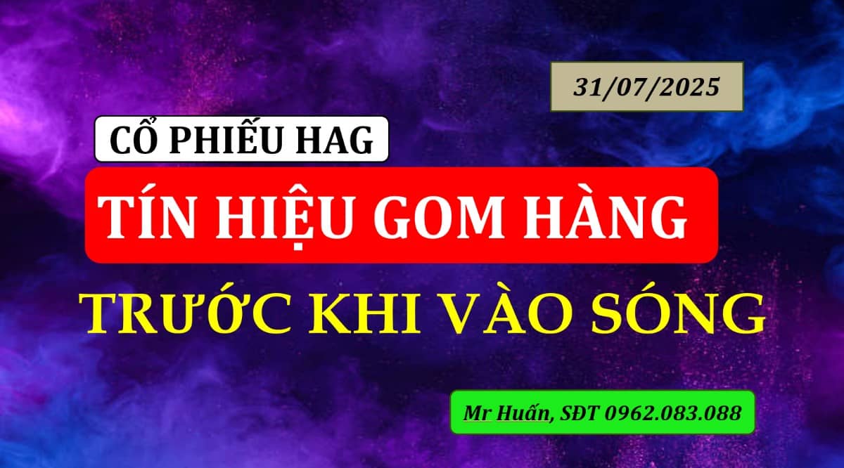 Tín hiệu gom hàng trước khi HAG vào sóng tăng giá mạnh.. Dữ liệu được cập nhật đến hết ngày 31.07.2025.  ...
