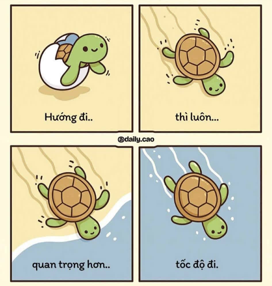 Tốc độ có thể chậm nhưng hướng đi phải đúng