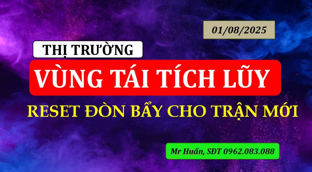 Vùng tái tích lũy của thị trường, reset đòn bẩy cho nhịp tăng giá mới