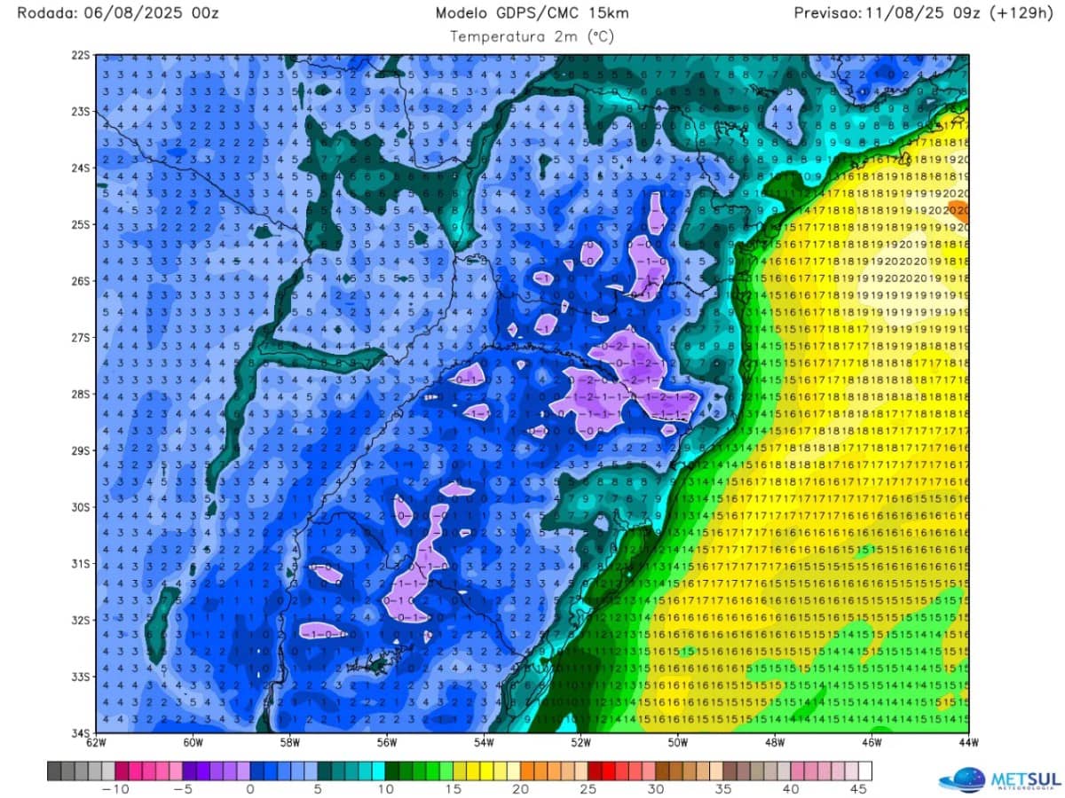 KHỐI KHÍ LẠNH MẠNH SẼ ẢNH HƯỞNG ĐẾN 10 BANG CỦA BRAZIL, GÂY RA SƯƠNG GIÁ VÀ CÓ THỂ CẢ TUYẾT. Khối khí  ...
