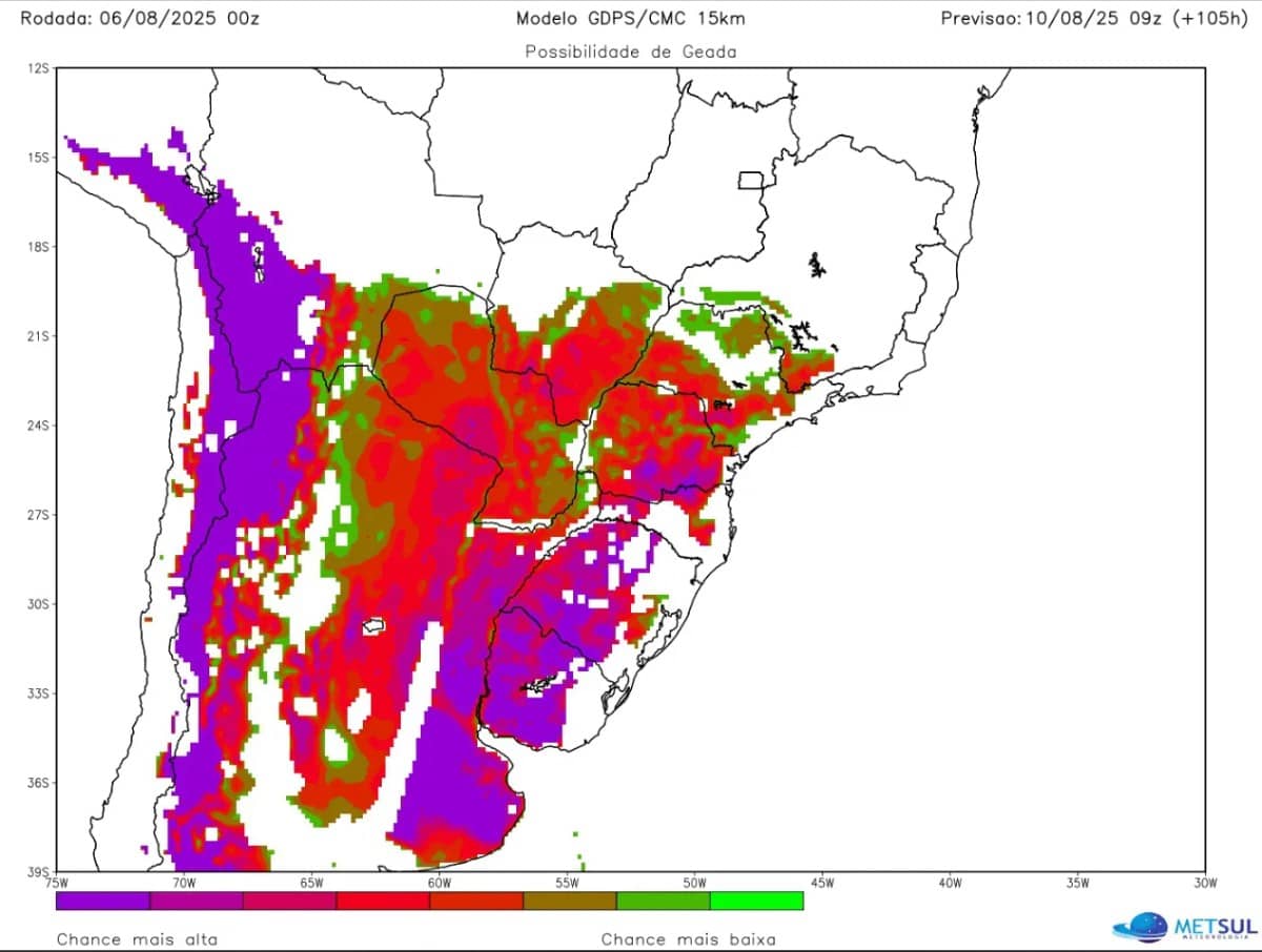 KHỐI KHÍ LẠNH MẠNH SẼ ẢNH HƯỞNG ĐẾN 10 BANG CỦA BRAZIL, GÂY RA SƯƠNG GIÁ VÀ CÓ THỂ CẢ TUYẾT. Khối khí  ...