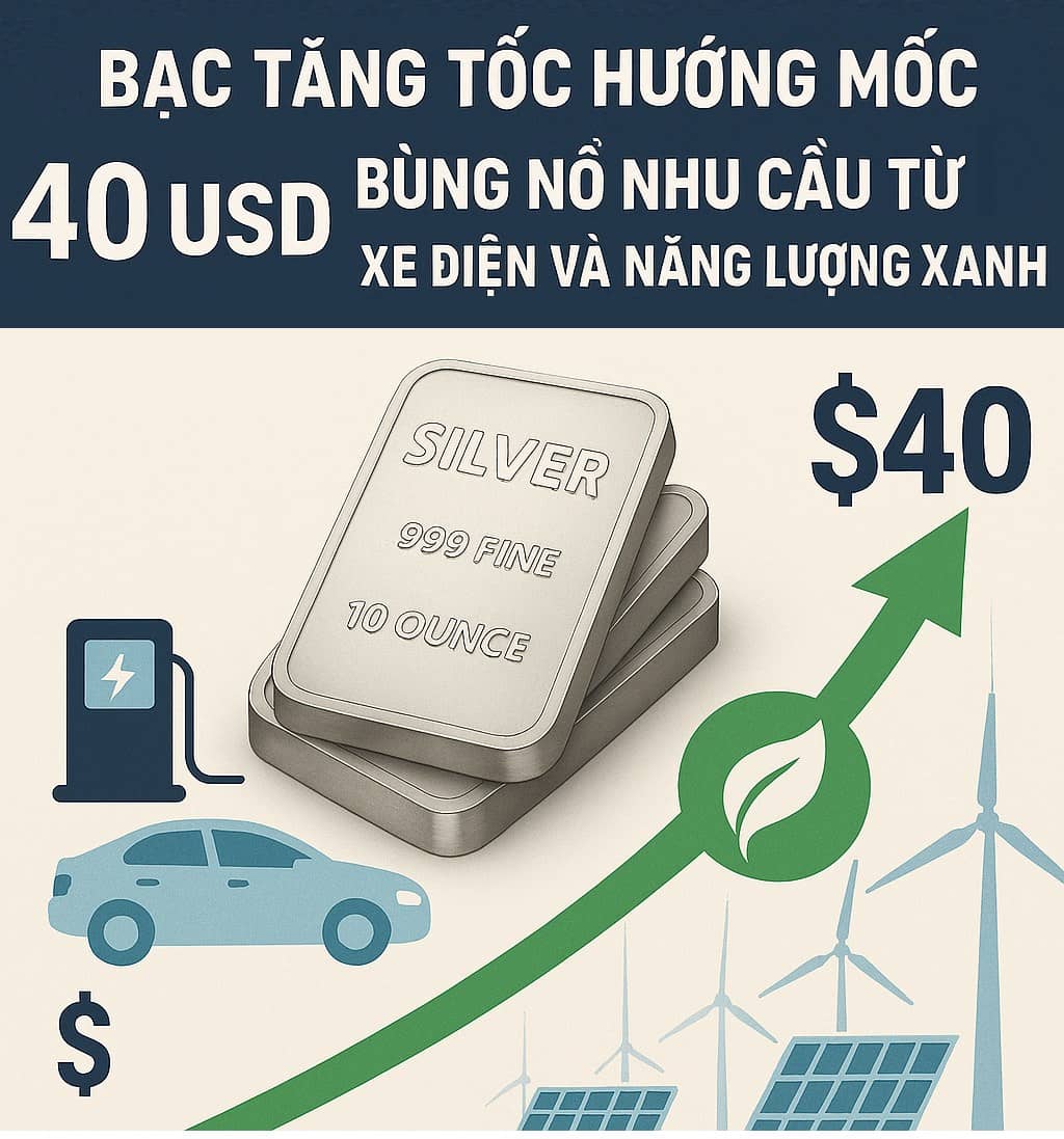 Giá bạc hướng tới ngưỡng 40 USD/ounce nhờ nhu cầu tăng mạnh từ xe điện và điện mặt trời. ﻿. Giá bạc  ...
