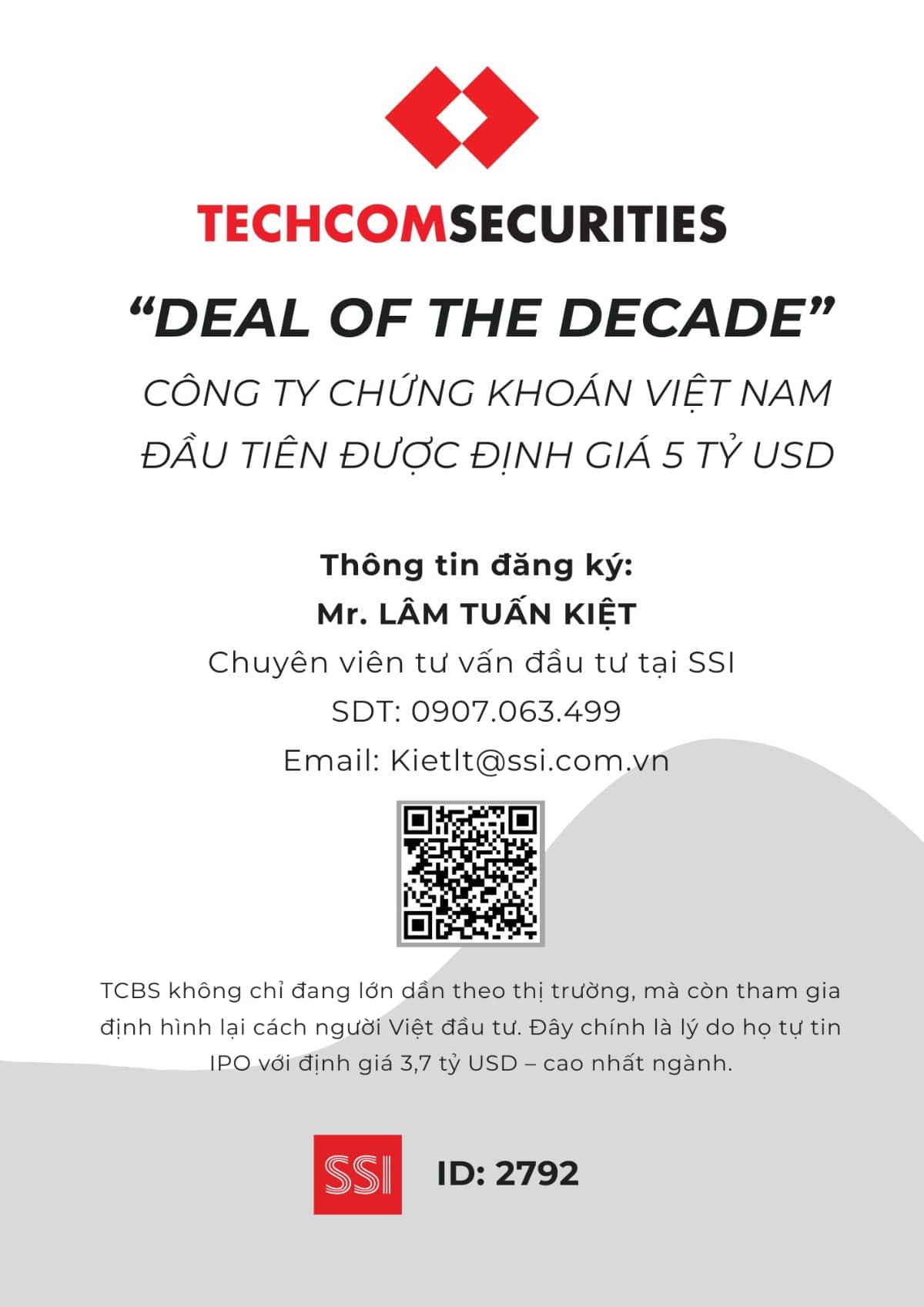 Thông tin về IPO TCBS. I. Giới thiệu về Tổ chức phát hành. Tên Tổ Chức Phát Hành: CÔNG TY CỔ PHẦN CHỨNG  ...