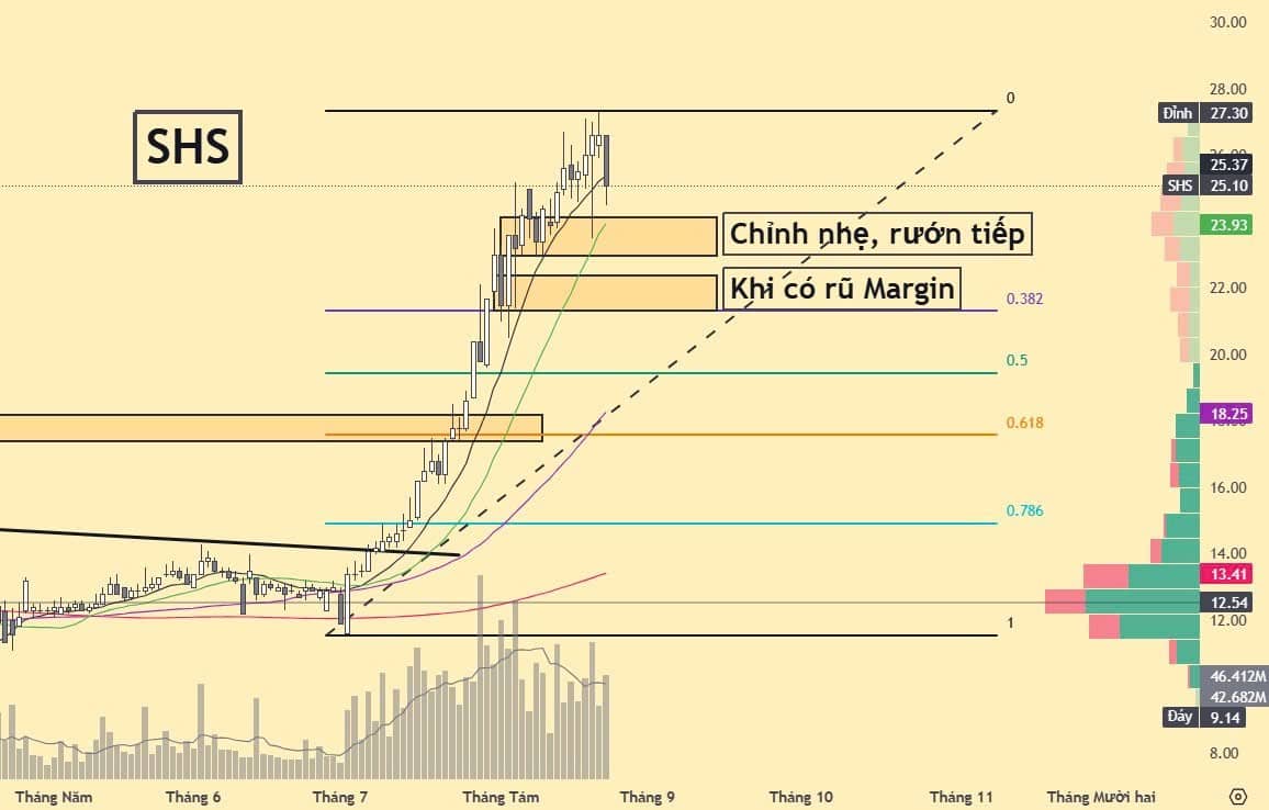 Hỗ trợ cổ phiếu Chứng khoán SHS SSI CTS VIX