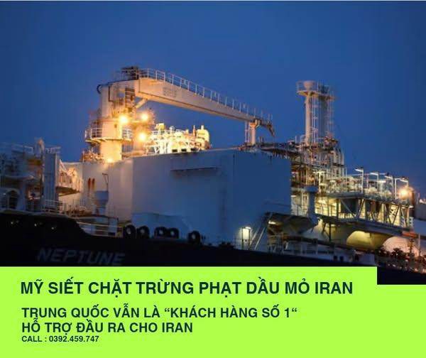 Mỹ siết chặt trừng phạt dầu mỏ Iran – Trung Quốc vẫn là “khách hàng số 1”