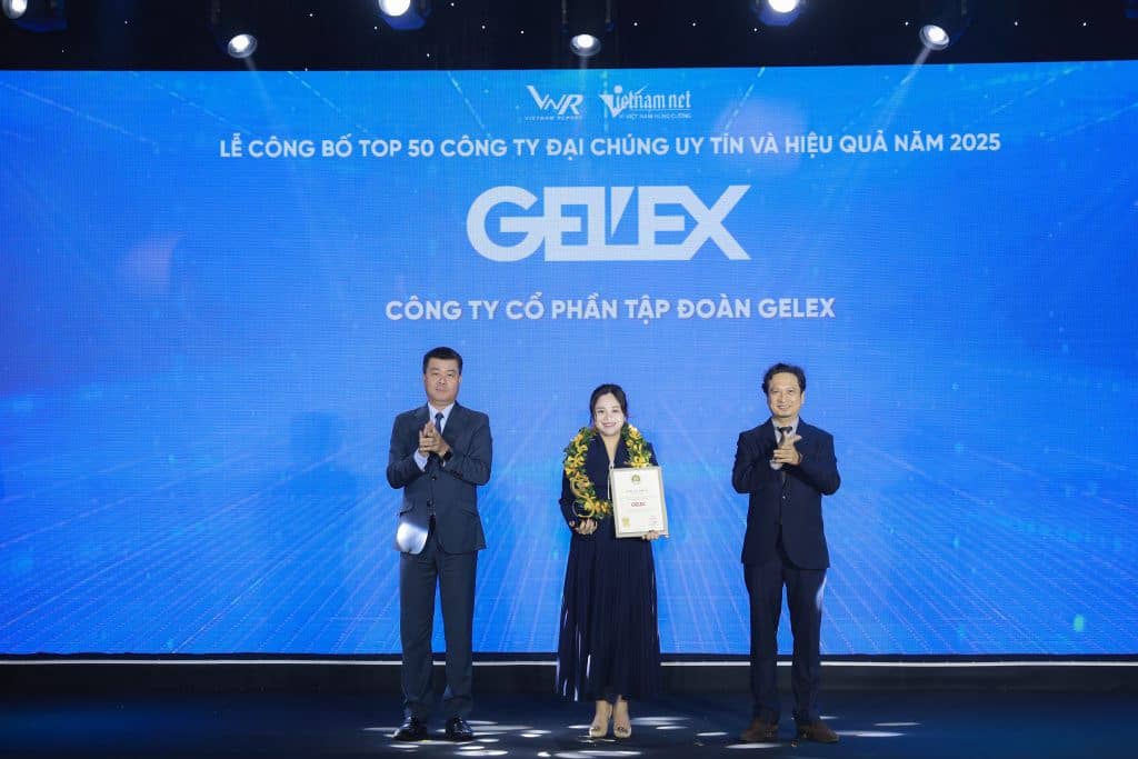 GELEX thuộc TOP 50 Công ty đại chúng uy tín và hiệu quả năm 2025