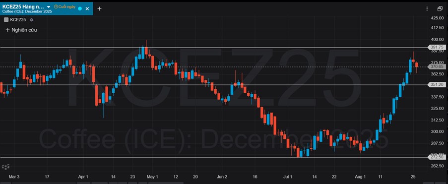 Giá Cà Phê Tiếp Tục Duy Trì Đà Tăng – Tồn Kho Thấp Và Thời Tiết Bất Lợi Hỗ Trợ Xu Hướng