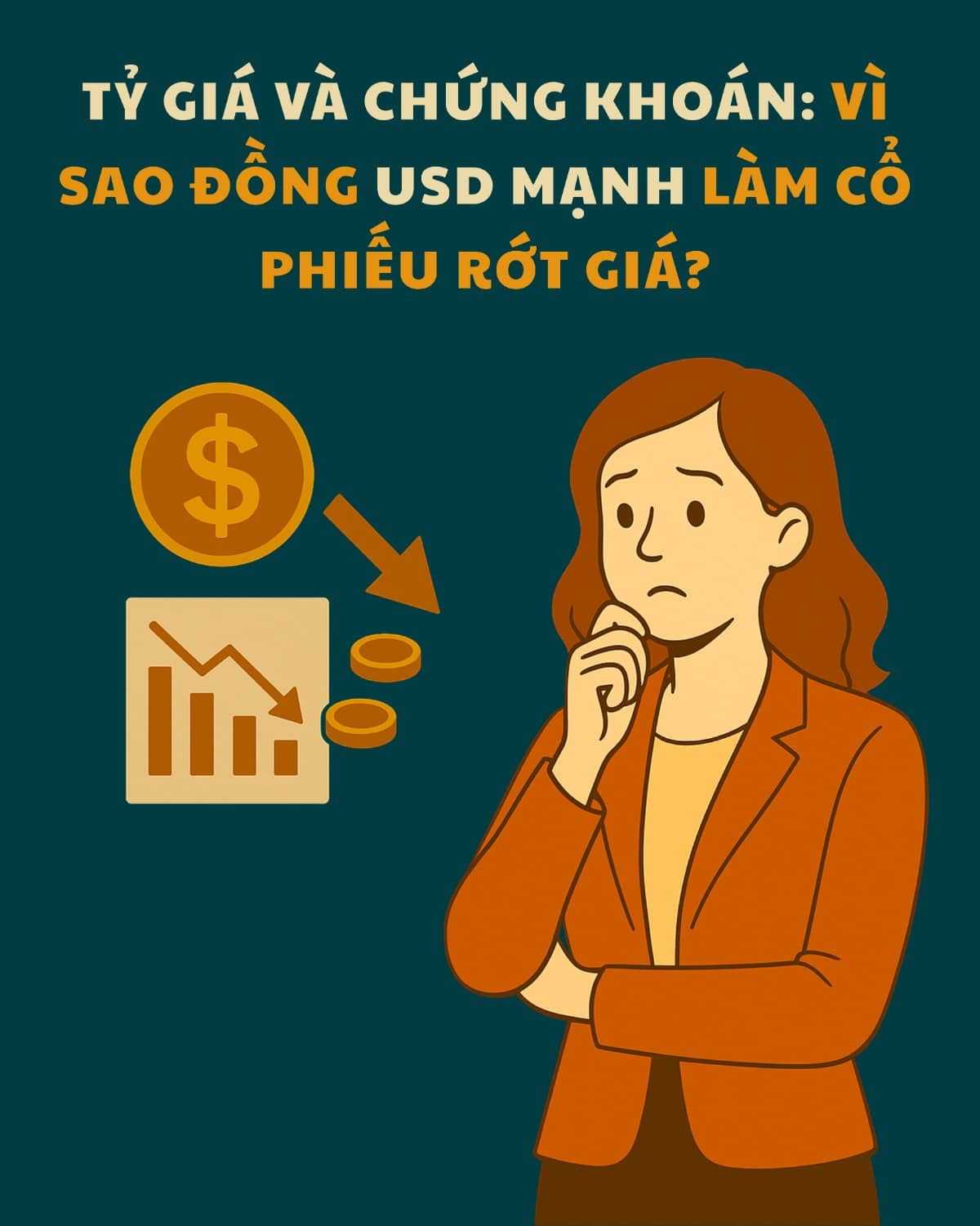 Tự chủ đầu tư 24 : Tỷ giá và chứng khoán: vì sao đồng USD mạnh làm cổ phiếu rớt giá?