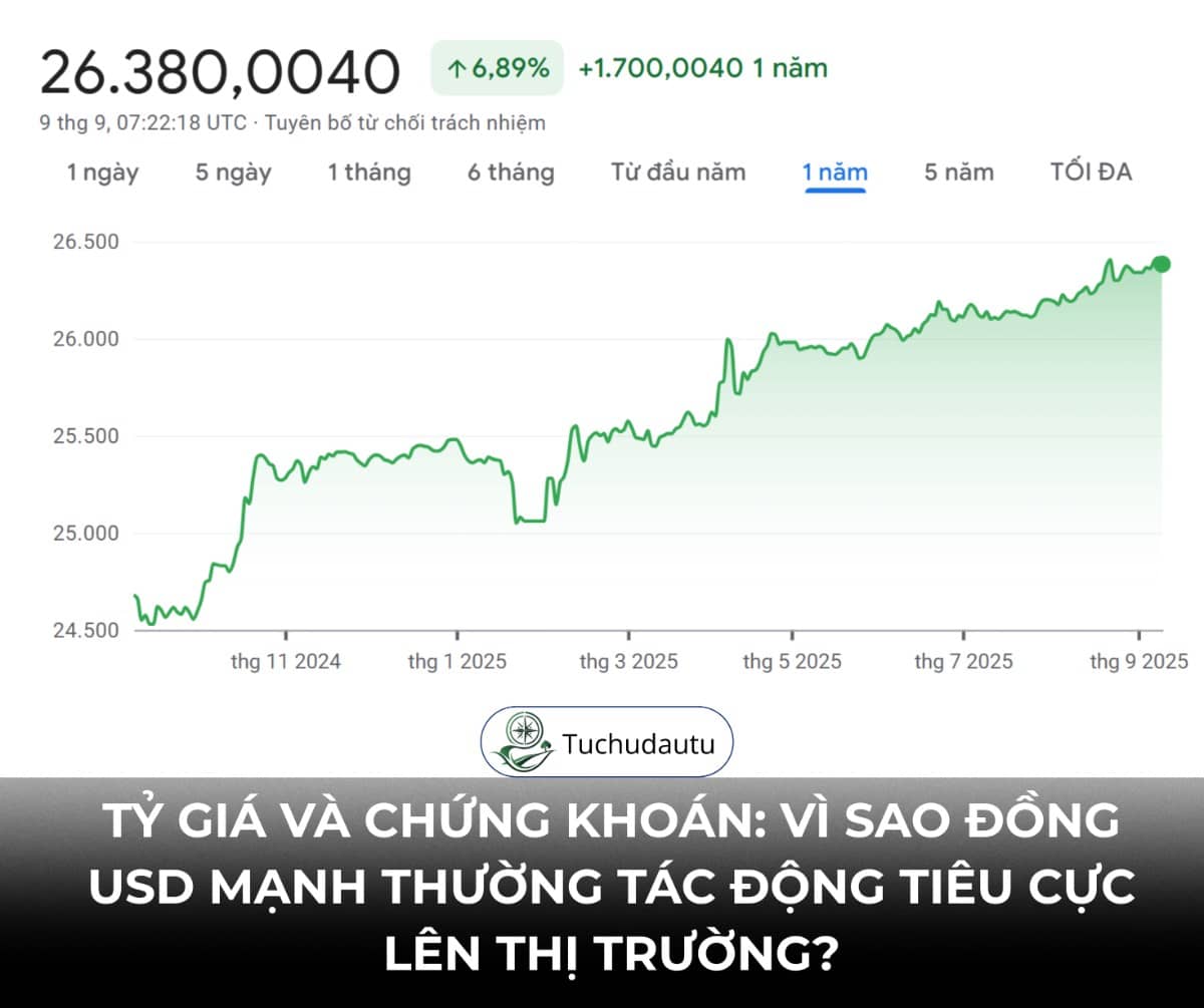 Tỷ giá và Chứng khoán: Vì sao đồng USD mạnh thường tác động tiêu cực lên thị trường?