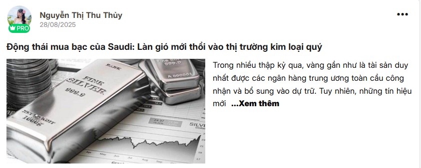 Vì sao mình chọn mua bạc?