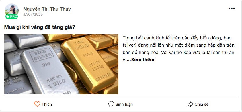 Vì sao mình chọn mua bạc?