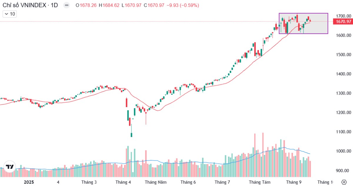 Thêm một siêu cổ đang dần hình thành trong lúc thị trường phân hóa và rung lắc