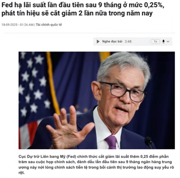 Tại sao FED vội vã cắt giảm lãi suất?