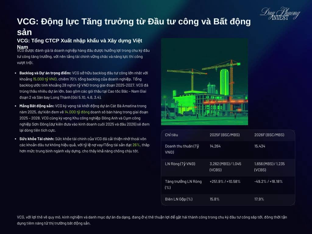Khuyến nghị đầu tư nhóm xây lắp – Đầu tư công giai đoạn cuối năm 2025