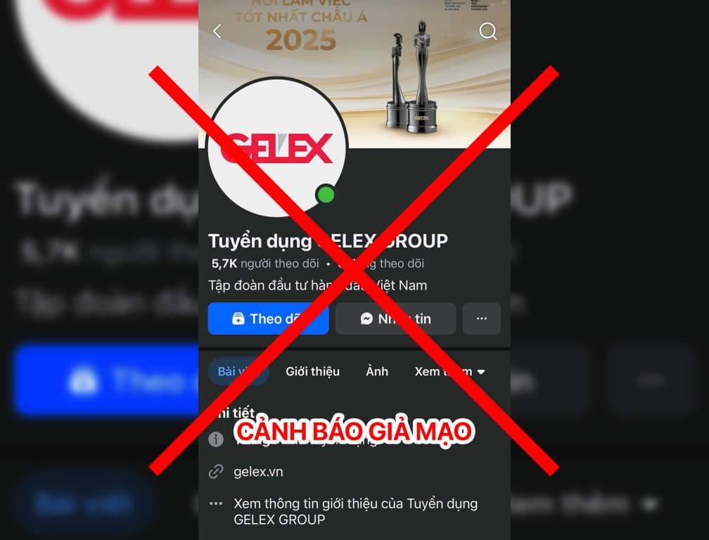 Tập đoàn GELEX thông báo về thủ đoạn mạo danh GELEX để lừa đảo ứng viên tìm việc làm