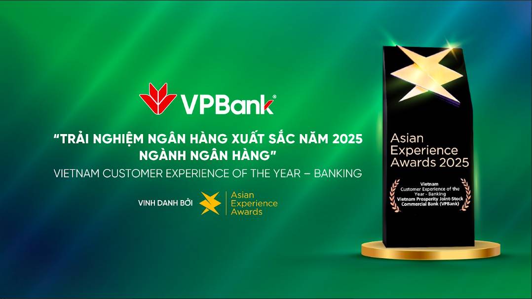 VPBank được vinh danh tại Giải thưởng Trải nghiệm Châu Á 2025 nhờ dự án chuyển đổi số