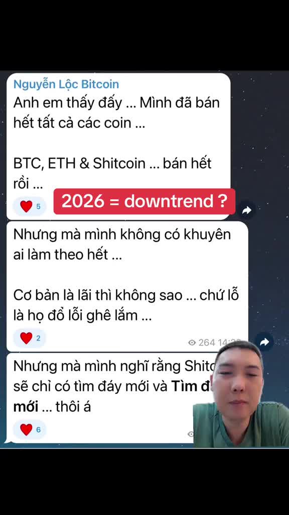 Mình tin rằng 2026 thị trường sẽ thực sự vào downtrend ...