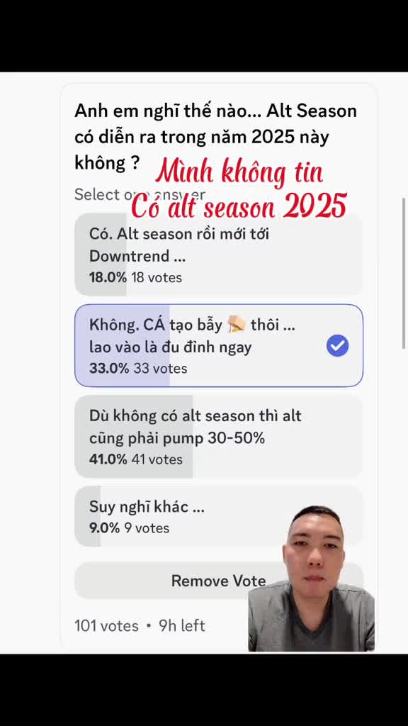 Mình không tin có alt season năm 2025 ... Anh em thì sao ... có tin không ?