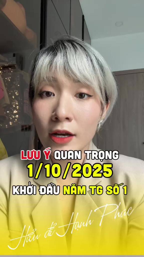 Lưu ý quan trọng 1/10/2025 - ngày Nhập học linh hồn, Khởi đầu chu kỳ năm TG số 1