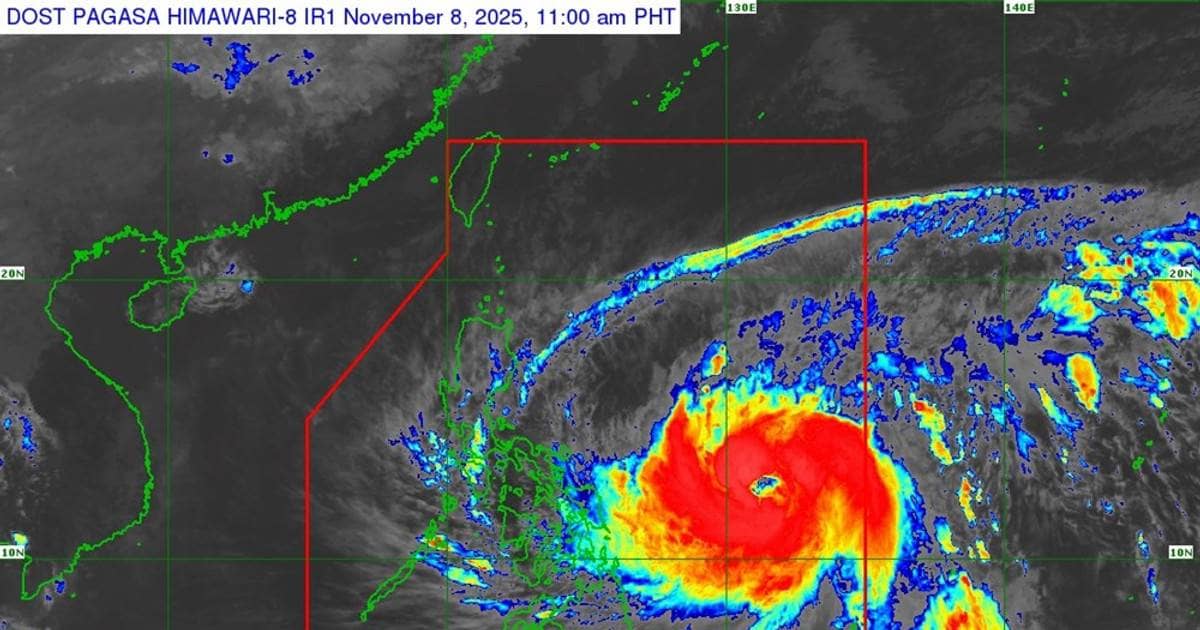 Bão Fung Wong tăng cấp dữ dội, đạt mức siêu bão trong ngày 9/11