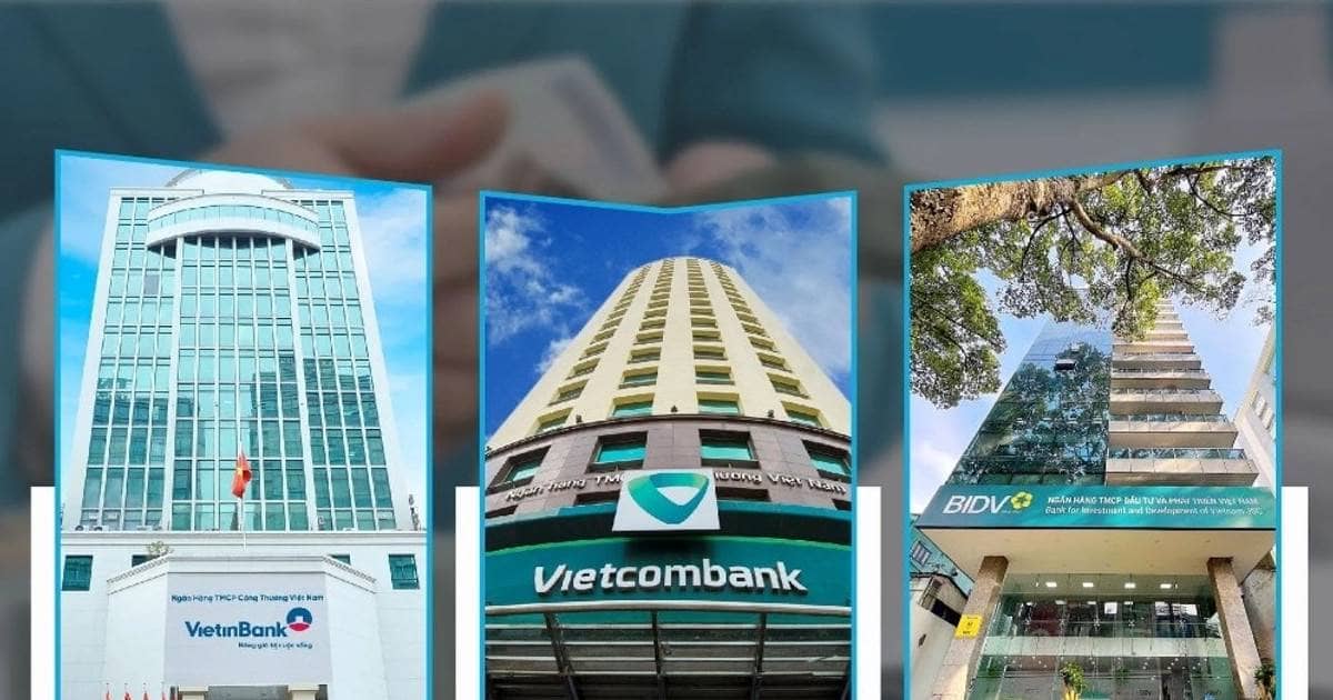 BIDV, VietinBank, Vietcombank dẫn đầu tín dụng toàn ngành