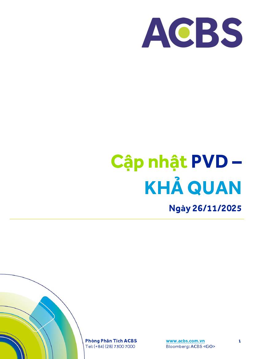 PVD: Khuyến nghị KHẢ QUAN với giá mục tiêu 28,500 đồng/cổ phiếu