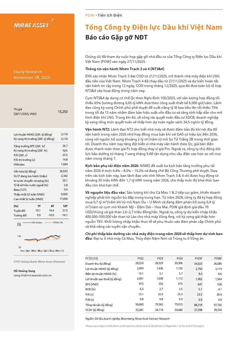 POW: Báo cáo Gặp gỡ NĐT