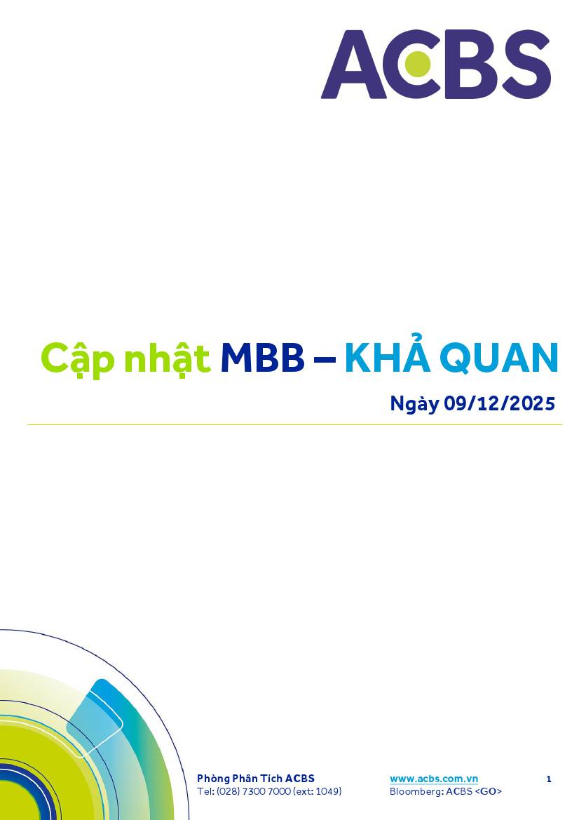 MBB: Khuyến nghị KHẢ QUAN với giá mục tiêu 29,000 đồng/cổ phiếu