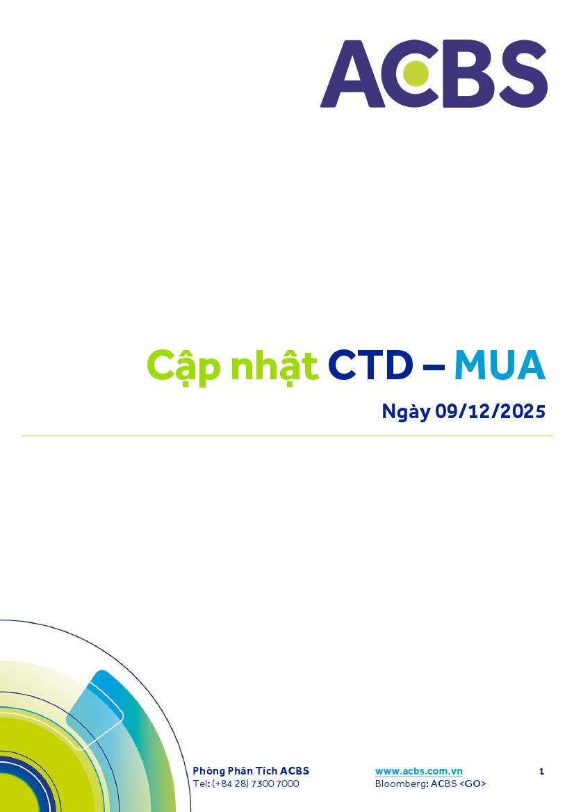 CTD: Khuyến nghị MUA với giá mục tiêu 110,000 đồng/cổ phiếu