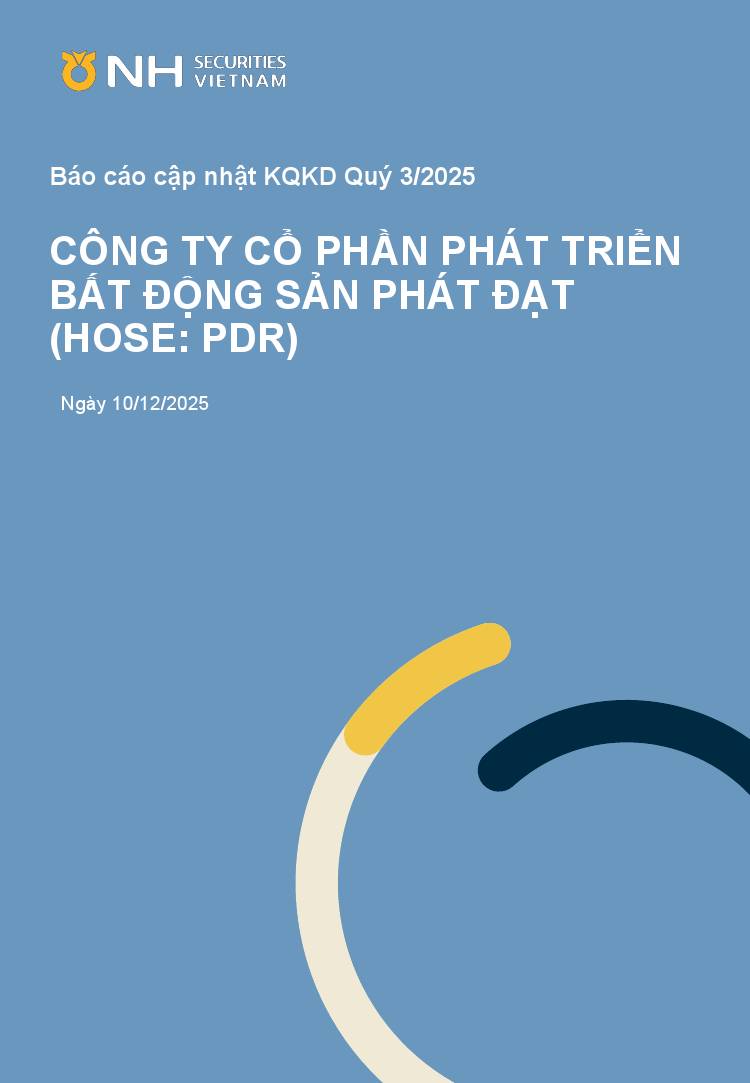 PDR: Báo cáo cập nhật KQKD Q3/2025